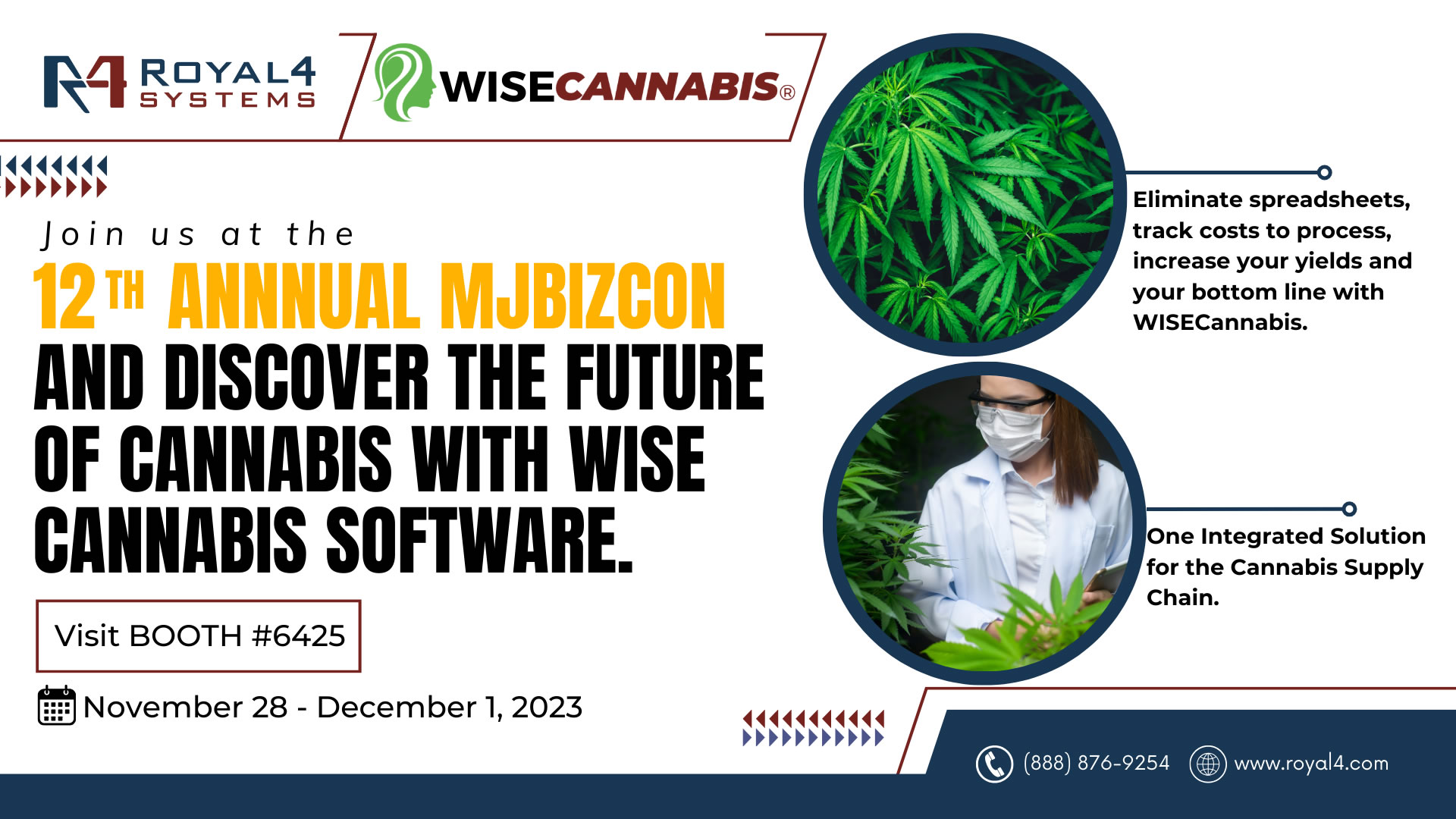Royal 4 Systems showcase WISEcannabis at 12th Annual MJ BizCon